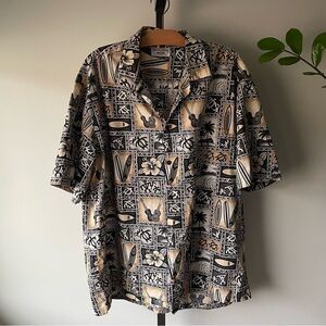 Vintage Hawaii Pacific Legend Button Down Shirt Tiki Hawaiian Mens Size 2XL